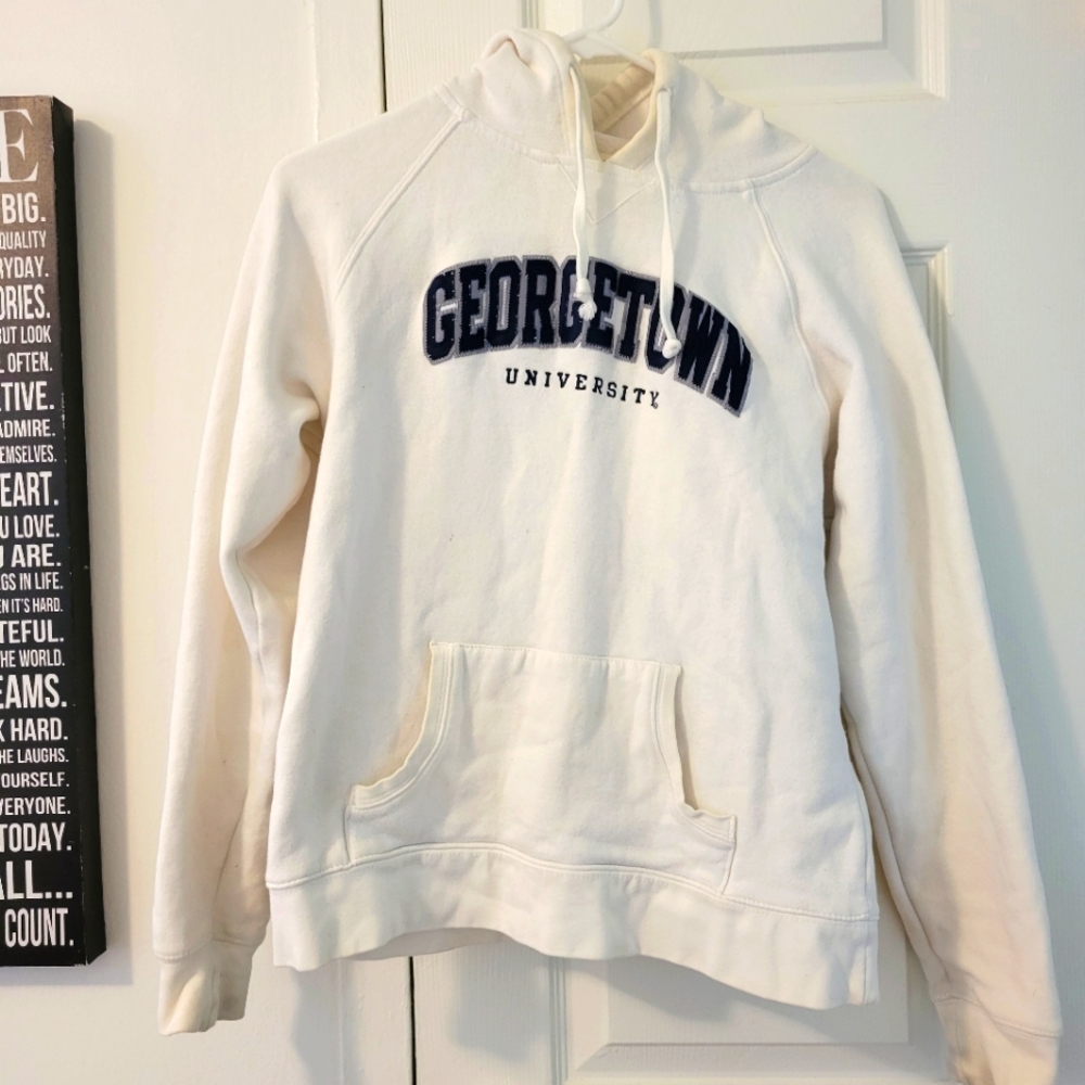 White Women's Georgetown Hoodie